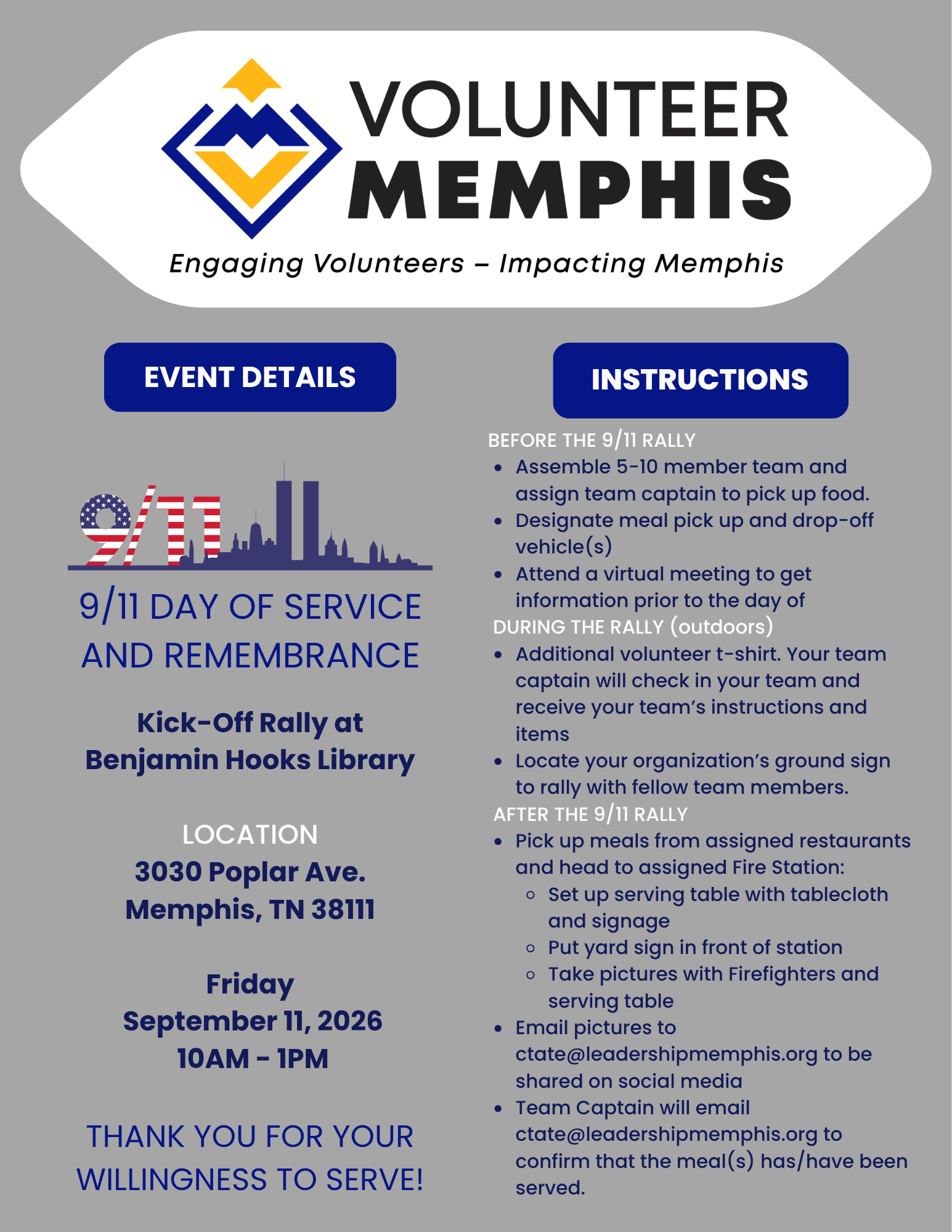 Volunteer Memphis 9/11 Day of Service